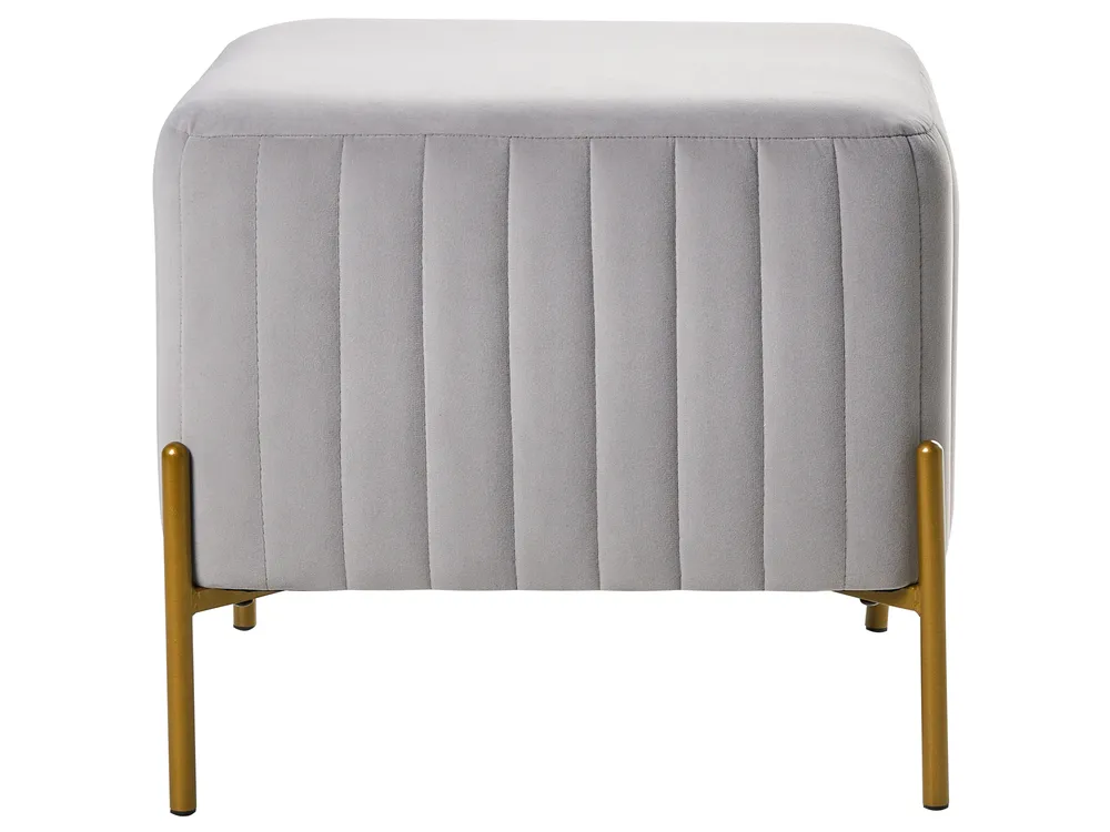 Footstool UTAH Velvet Grey_1046974