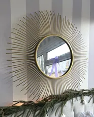 Wall Mirror CILLY 80 cm 80 cm Metal Gold_1047394