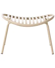 Set of 2 Garden Chairs CASPERIA with Footstool Light Beige_1032441