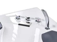 Corner Hot Tub with LED CUYABENO 2110 x 1500 mm White_1033727