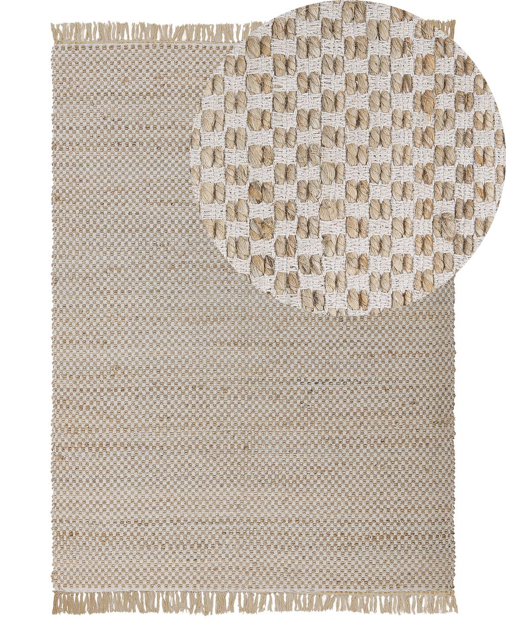 Rug ZERDALI Beige 140 x 200 cm Jute