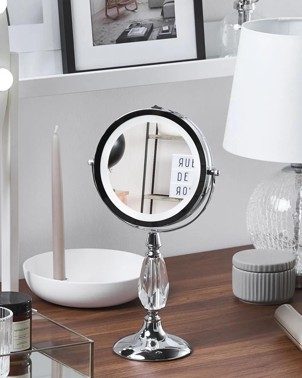 Makeup Mirror LED MAURY Silver