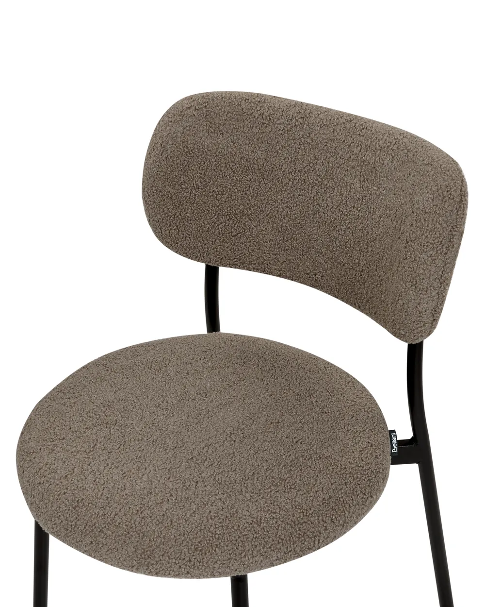 Set of 2 Dining Chairs CASEY Boucle Taupe_887286