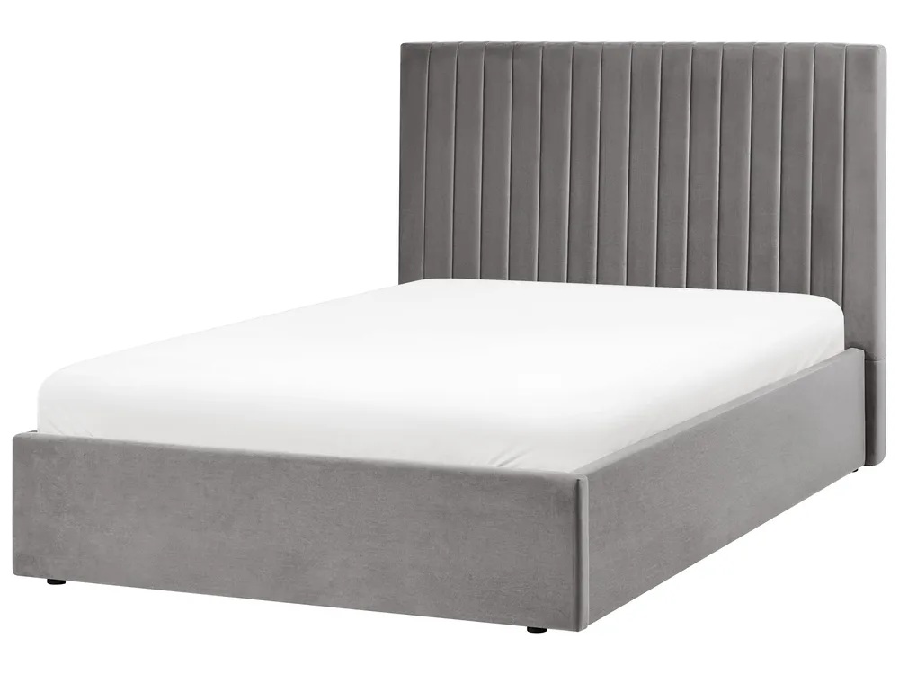 Ottoman Bed VION Velvet Grey 120 x 200 cm (EU Small Double)_1062861
