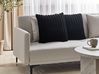 Set of 2 Decorative Cushions RAKYA 45 x 45 cm Faux Fur Black Striped