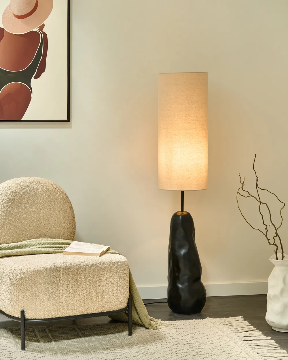 Floor Lamp SELB Ceramic Black