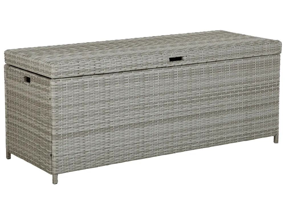 Storage Box MODENA 158 cm 63 cm PE Rattan Grey_796131