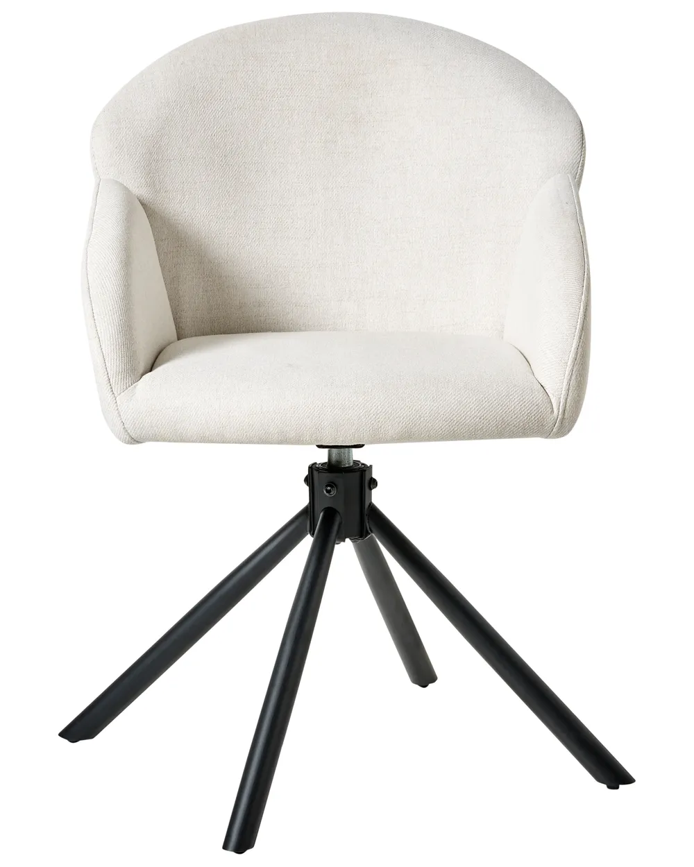Set med 2 matstolar Vridbar MAYBEE  Off-White_993035