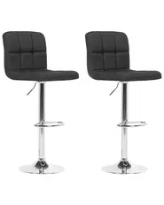 Set med 2 barstolar MARION Vridbar Svart_688893