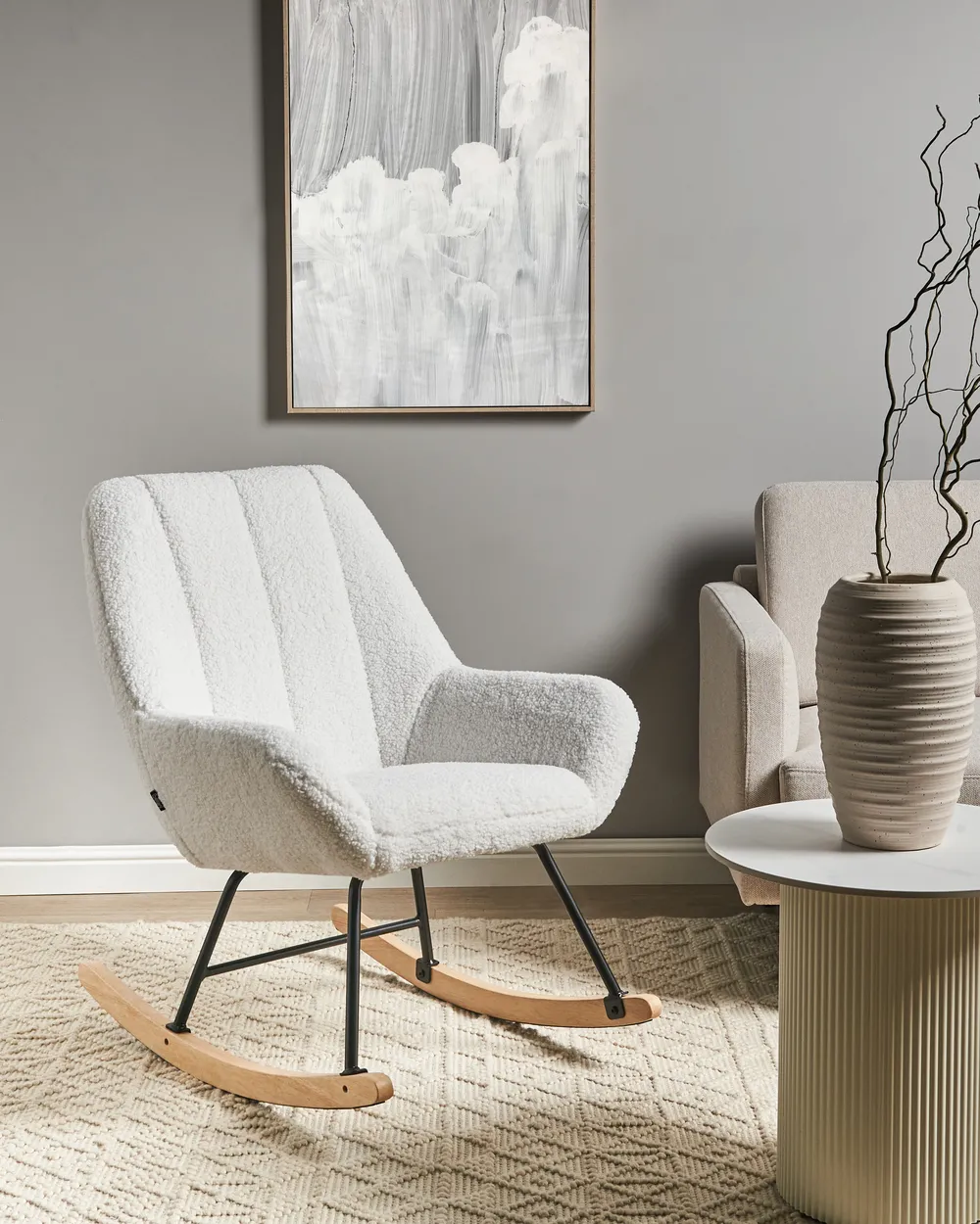 Rocking Chair KINNO Boucle Off-White
