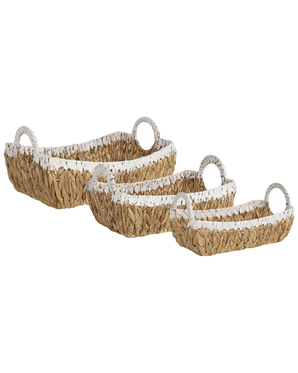 Set of 3 Baskets CAMPHA Wicker Natural