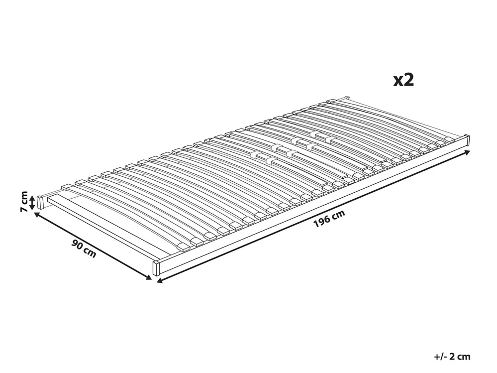 Slatted Bed Base VOUZIERS 180 x 200 cm (EU Super King)_932810