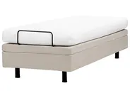Säädettävä sänky ilman sängynpäätyä kangas DUKE II 80 x 200 cm Vaaleanbeige_952169
