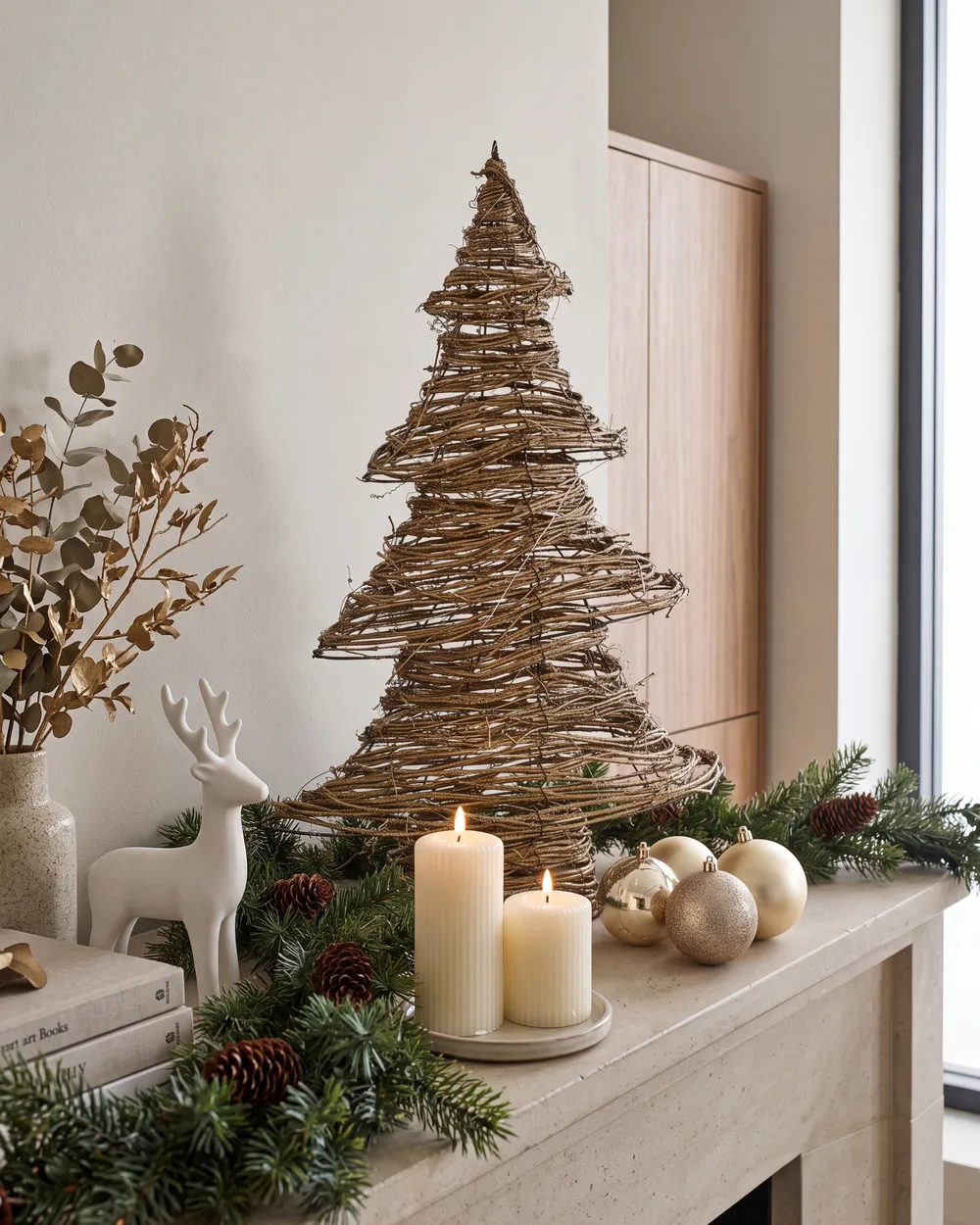 Christmas Decoration LED FURESO 60 cm Christmas Tree Natural_1015440