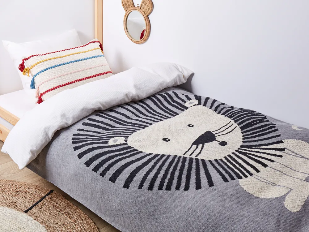Blanket MATTA Cotton 130 x 170 cm Grey