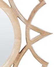 Wall Mirror ZAPOPAN 60 cm 60 cm Light Fir Wood_848420