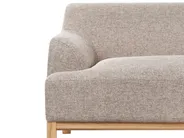 Corner Sofa 3 Seater SOSJO Fabric Light Brown Left Hand_941046
