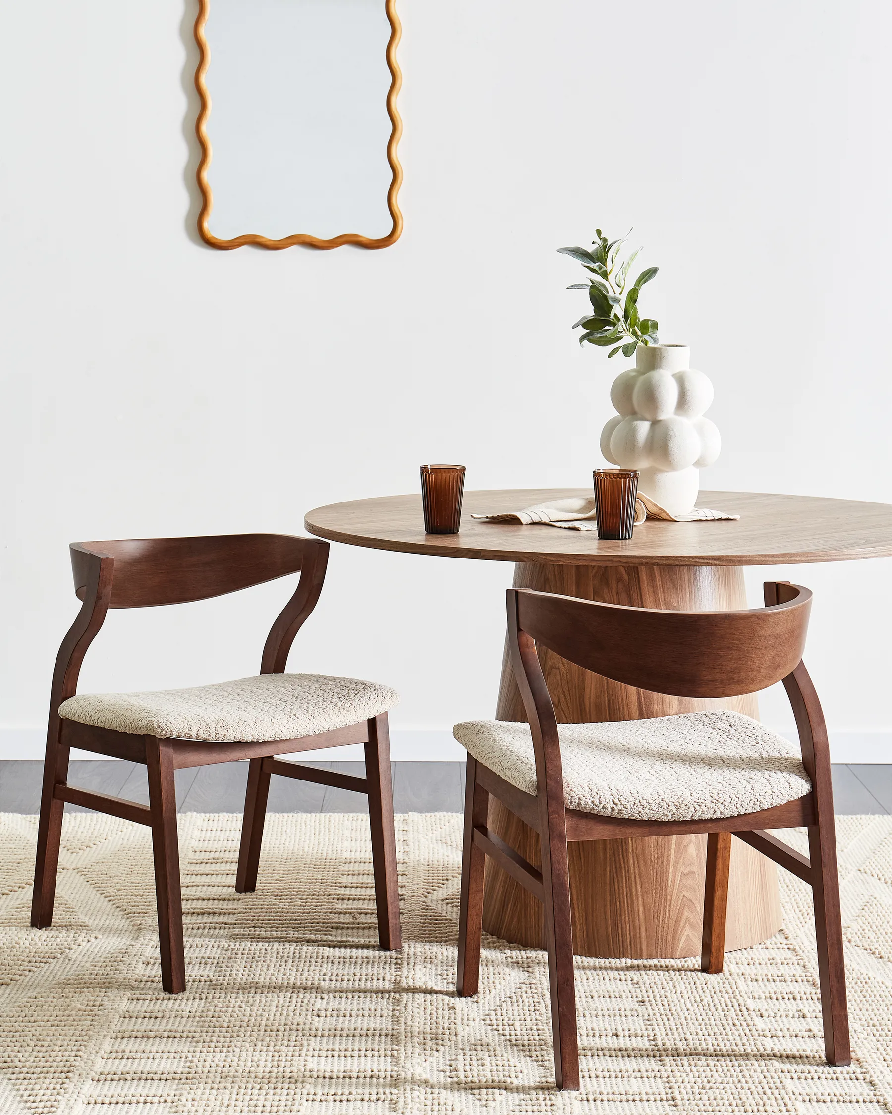 Ruokatuolisetti 2 kpl MAROA puu Vaaleanbeige_934297