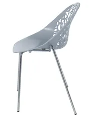 Set of 4 Dining Chairs MUMFORD Light Grey_679354
