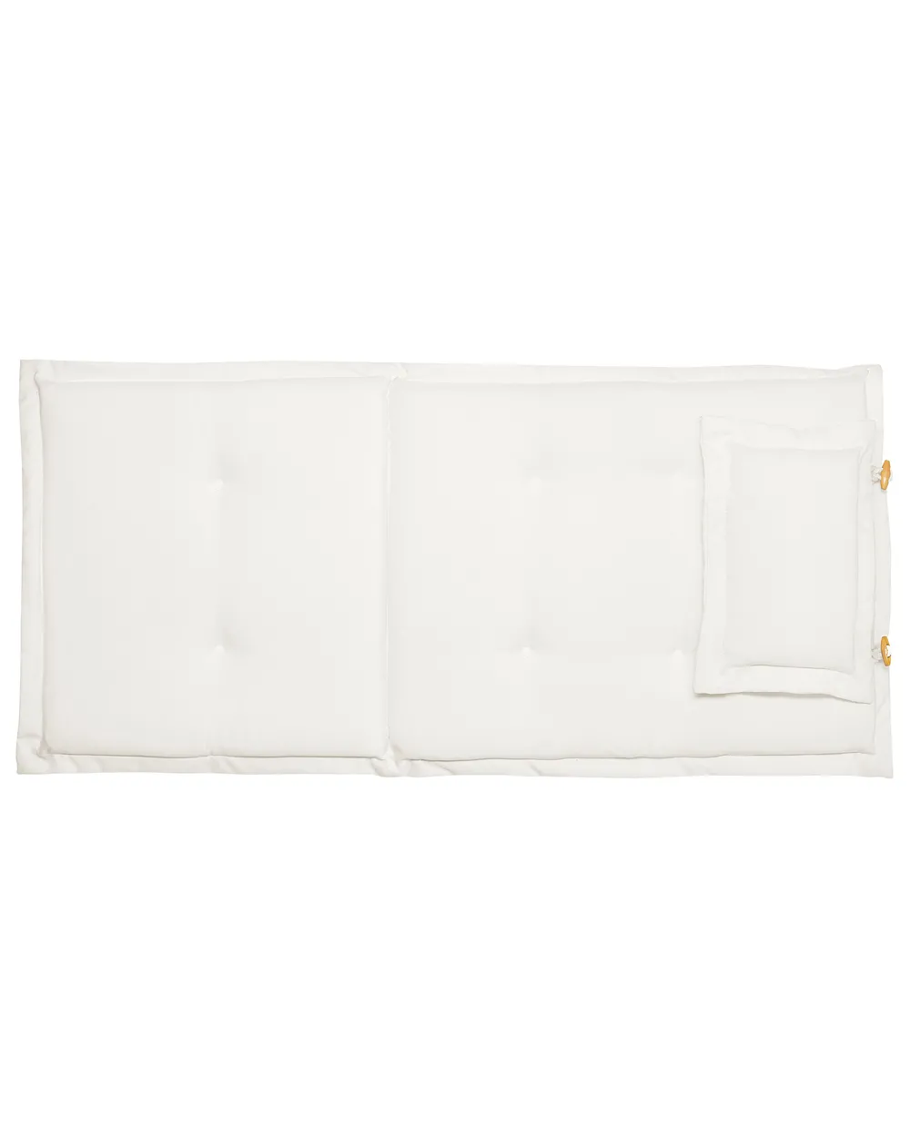 Set med 6 stolar med dynor JAVA Akaciaträ Off-White_803611