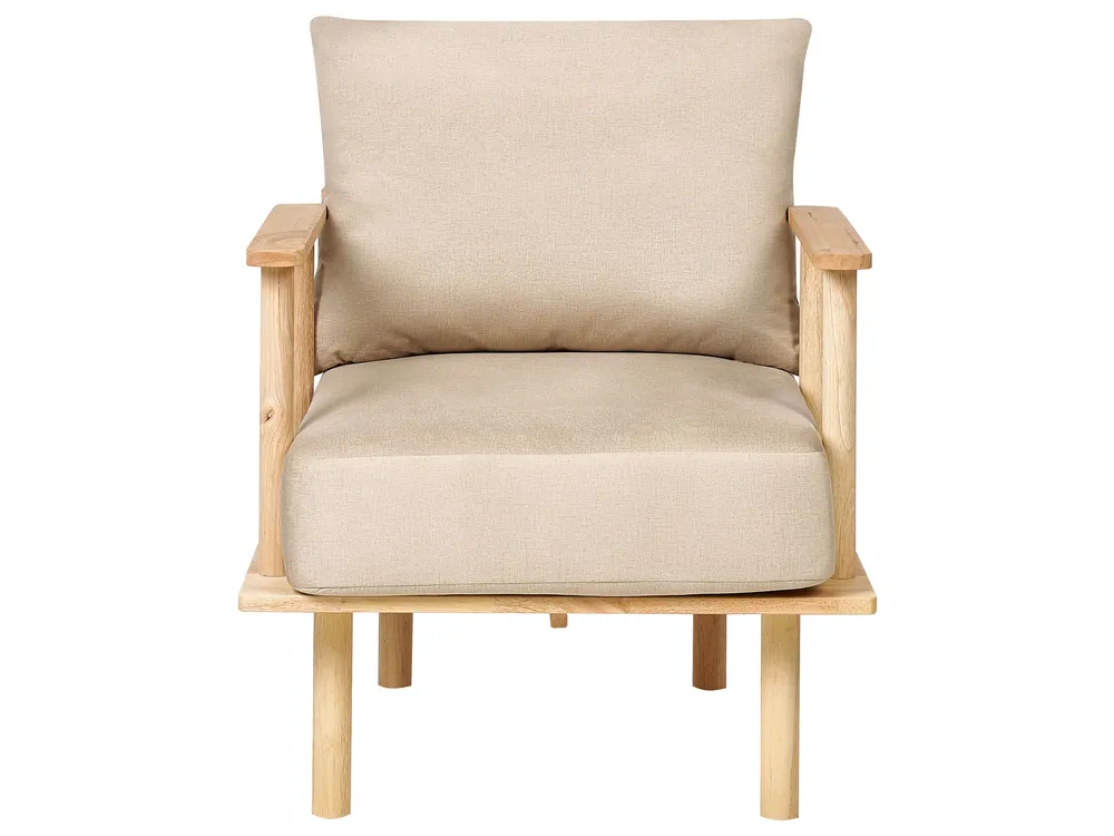 Living Room Set 3 Seater ASKER Fabric Beige_932694