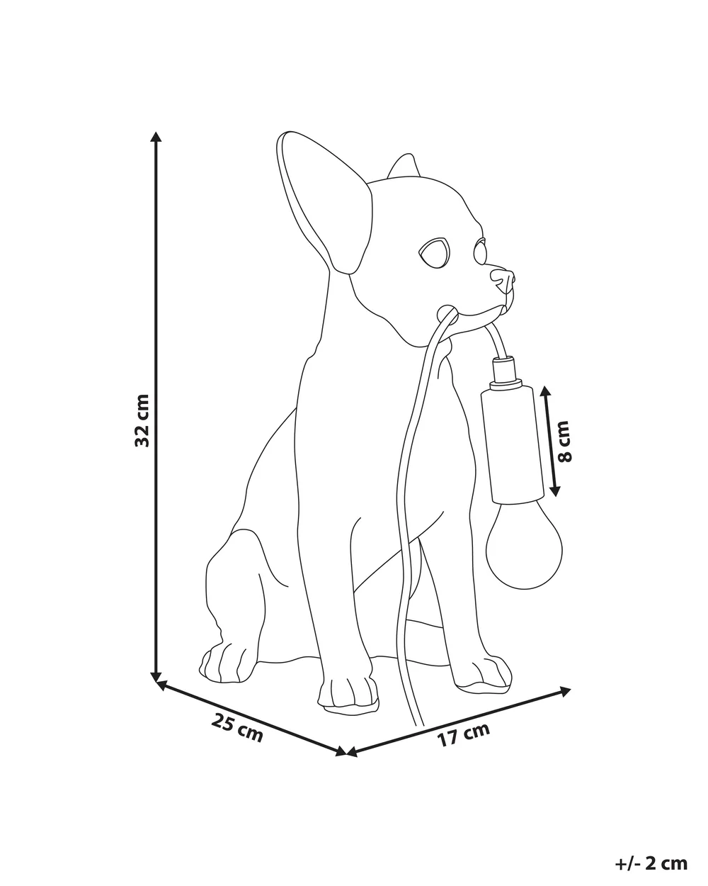 Bordslampa Hund ROCCO Guld_1003480