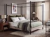 Four Poster Bed Boucle DANNEMOIS 180 x 200 cm (EU Super King) Taupe