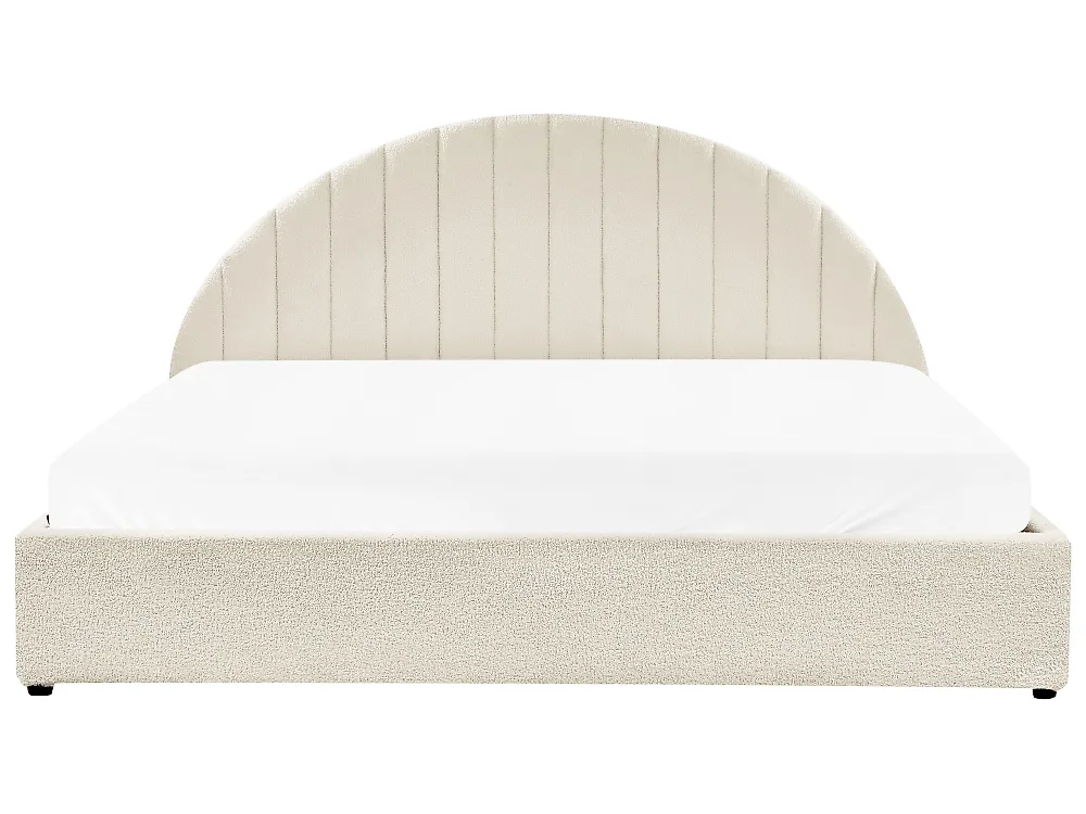 Säng med förvaring CHADENET Bouclé Off-White 180 x 200 cm_1183970