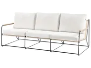 Garden Sofa Set 5 Seater VENARIA with Tables Metal Beige/ Black_1053951