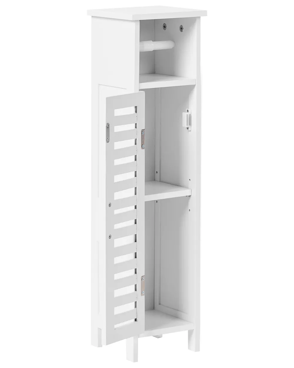 Toilet Paper Cabinet OLATHE Bamboo Wood White_1031712