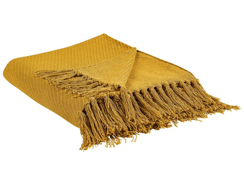 Torkkupeitto YARSA Puuvilla 125 x 150 cm Sinapinkeltainen