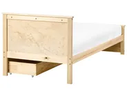 Bed with 2 Drawers DAUPHIN Pine Wood Light Brown 90 x 200 cm (EU Single)_1059764