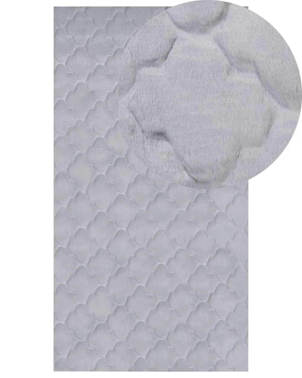 Faux Fur Rug GHARO Grey 80 x 150 cm