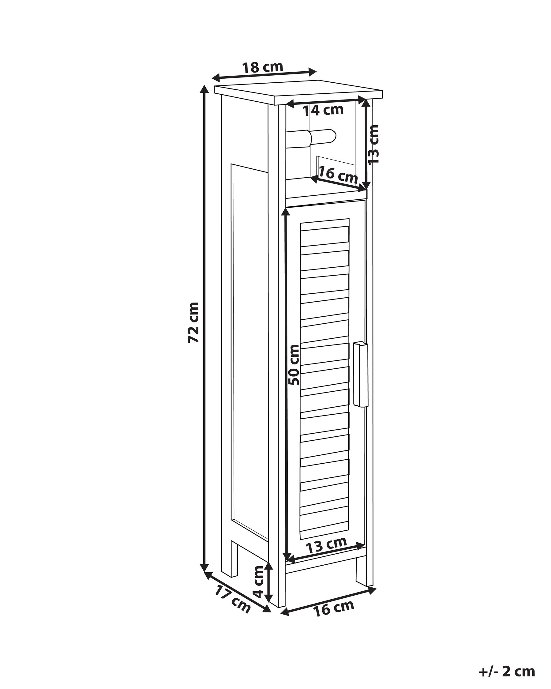 Toilet Paper Cabinet OLATHE Bamboo Wood Light Brown_926863