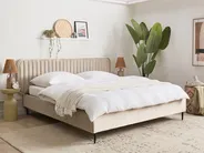 Bed Velvet BRIN 180 x 200 cm (EU Super King) Taupe_1123425