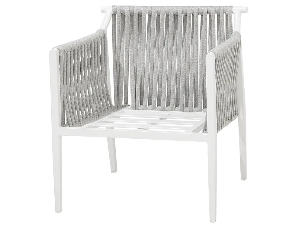Garden Lounge Set with Table 4 Seater LATINA Metal Grey_702644