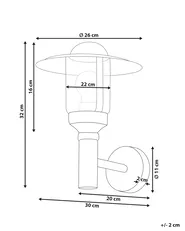 Outdoor Wall Light TIZU Black_940488