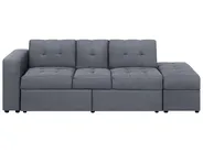 Sofa Bed 3 Seater FALSTER with Storage Fabric Dark Grey_751411