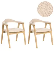 Ruokatuolisetti 2 kpl ONECO Puu Vaaleanruskea/vaaleanbeige_1014054