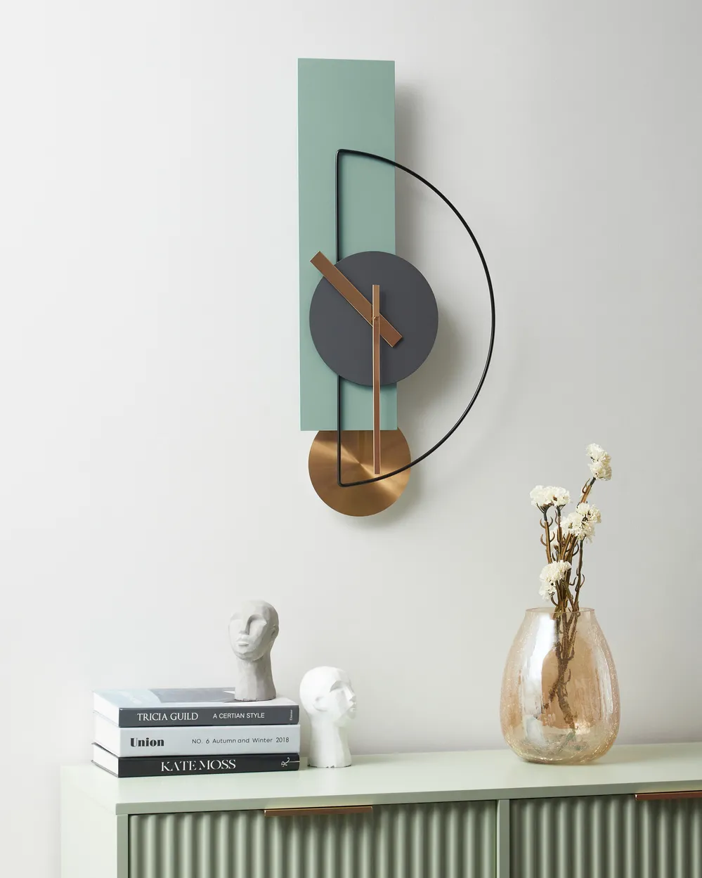 Wall Clock CEVINS 31 cm Metal Light Green