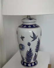Table Lamp BIJELA Porcelain White/ Blue_1047810