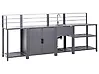 4 Piece Outdoor Kitchen Set with Sink VIGGIANO Grey Metal