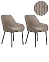 Ruokatuolisetti 2 kpl LOVERNA Vakosametti Beige