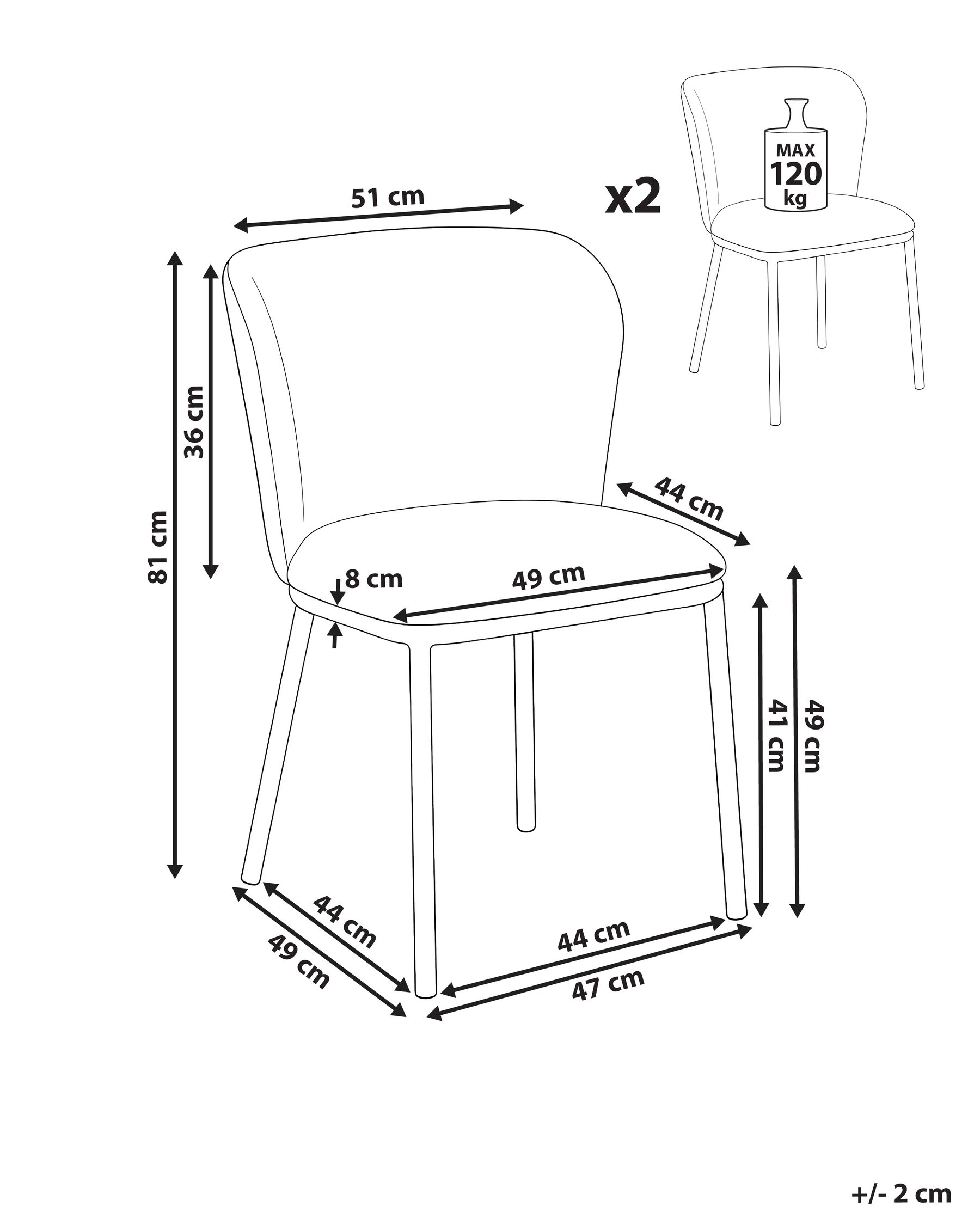 Set med 2 matstolar ARTESIA   Mintgrön_1020674