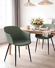Set med 2 matstolar ELIM Mörkgrön_1174654