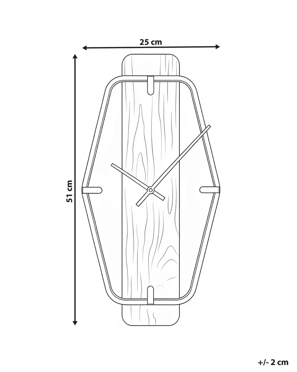 Seinäkello CLISSON 25 cm Ruskea_1148966