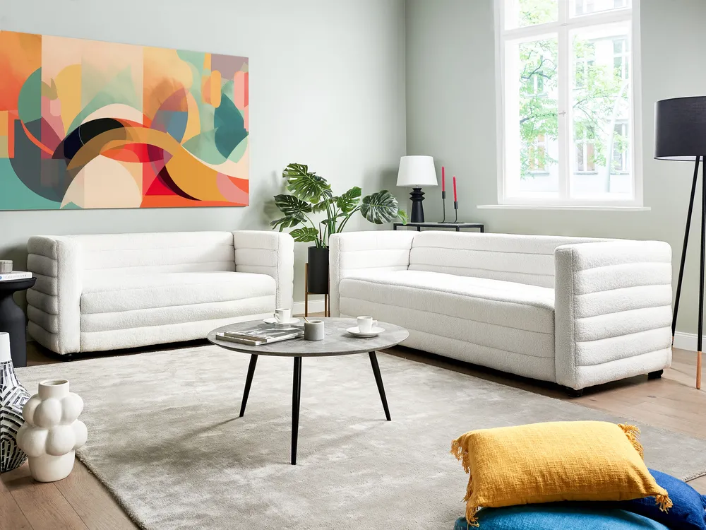 Soffa 3-sits HOFN Bouclé Off-White_917443