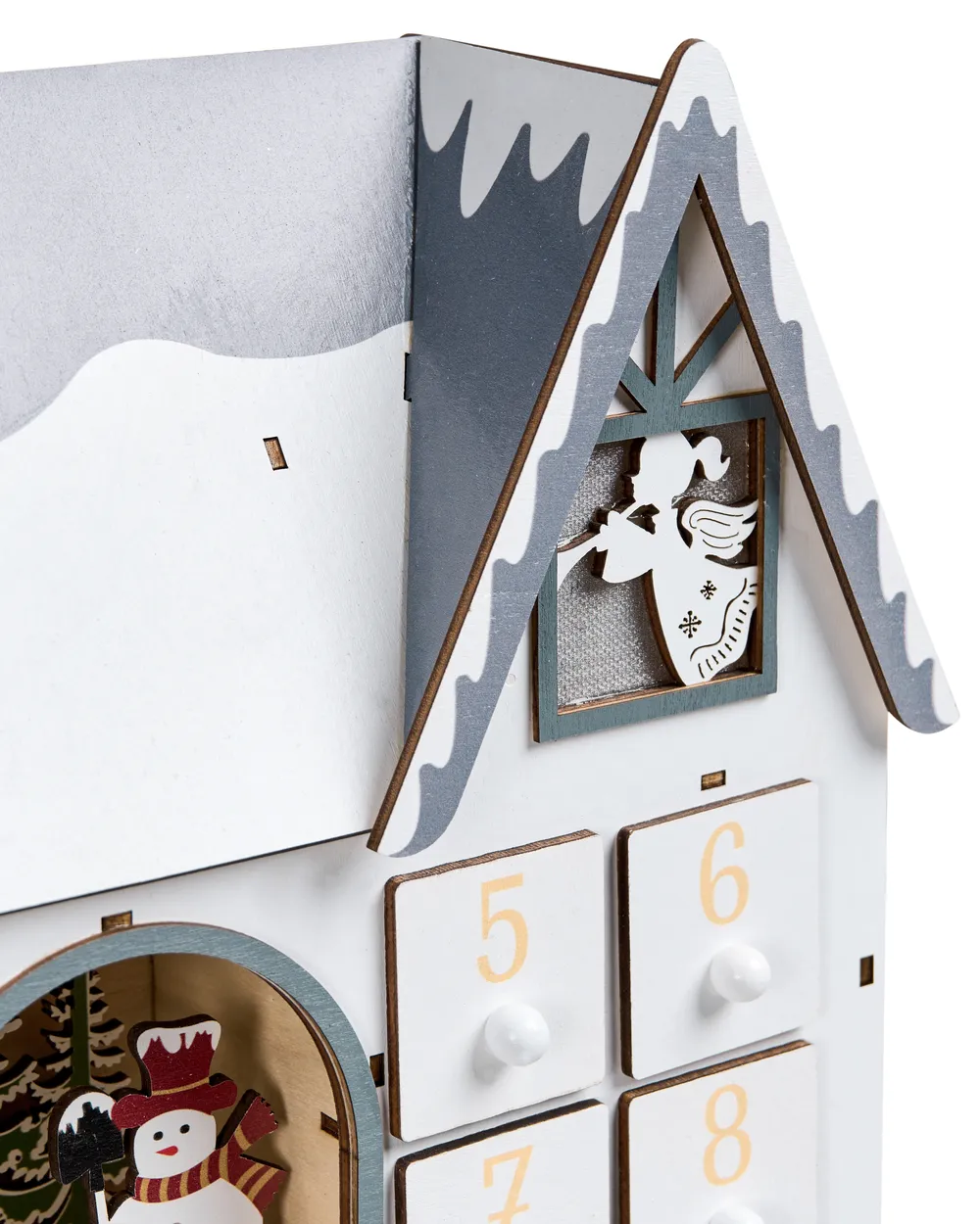 Julpynt LED FEMUND 40 cm Adventskalender Vit_1016863