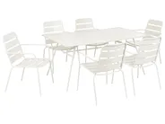 Garden Dining Set 6 Seater TERENZO Metal Light Beige_1077670