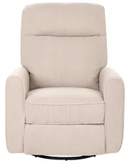 Rocking Electric Recliner Chair FOBOS Swivel Boucle Light Beige_1078700